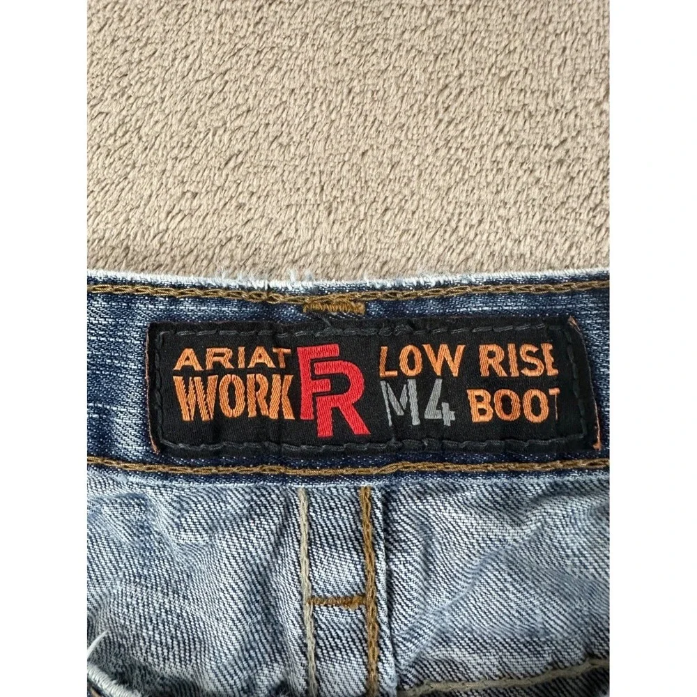 Ariat Work FR M4 Low Rise Boot Cut Jeans Mens 40x30 Blue Flame Resistant Uniform